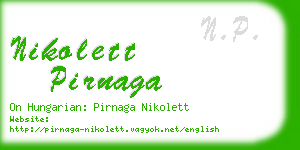 nikolett pirnaga business card